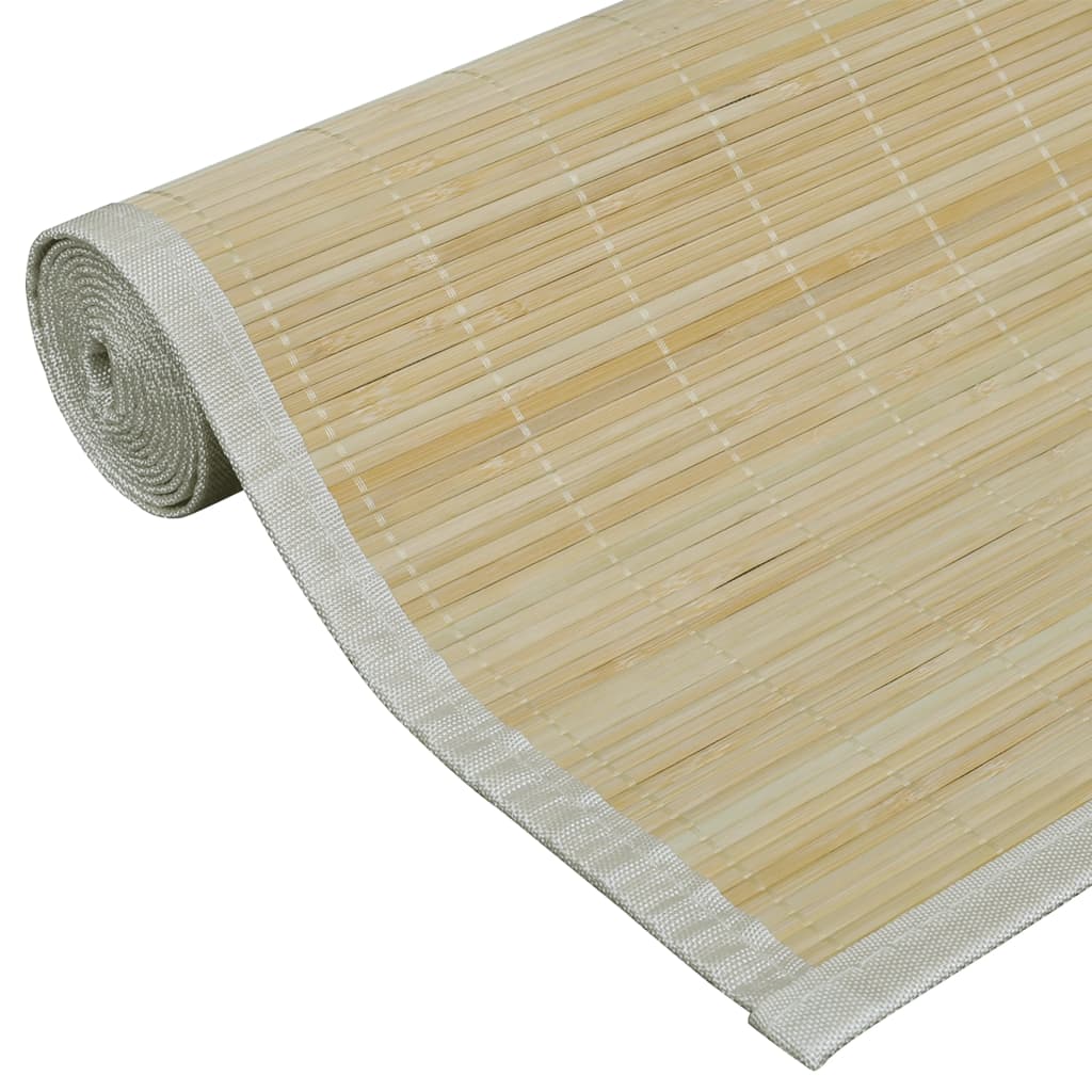 Tappeto rettangolare bambù colore naturale - beige, 120 x 180 cm - number 5.