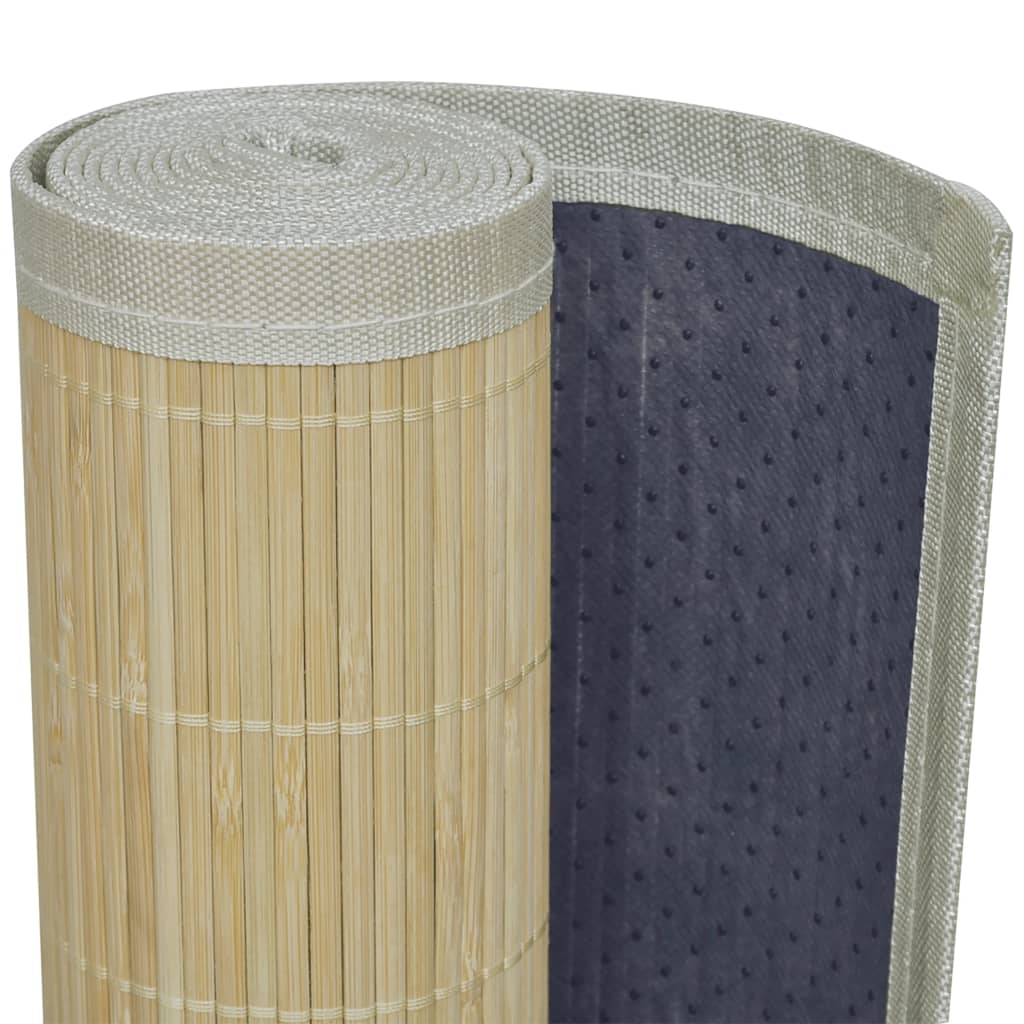 Tappeto rettangolare bambù colore naturale - beige, 120 x 180 cm - number 4.