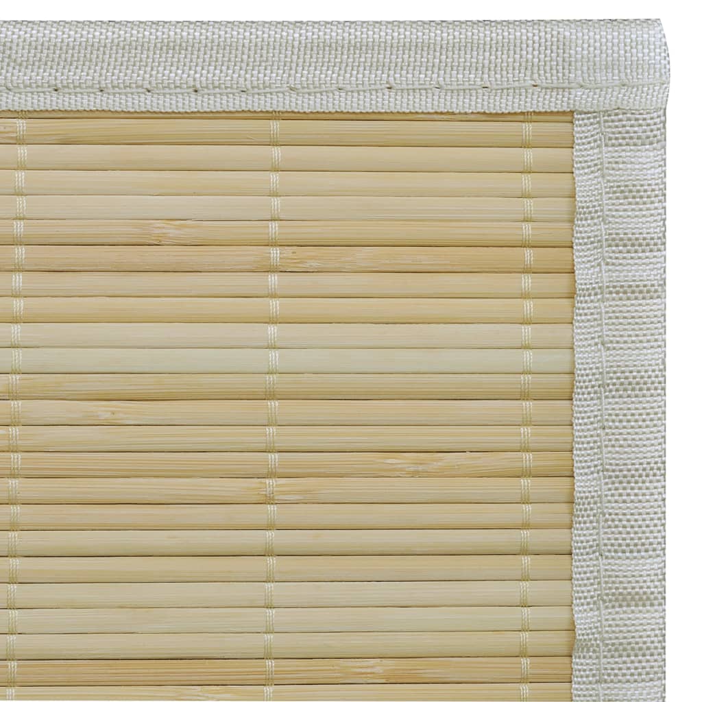 Tappeto rettangolare bambù colore naturale - beige, 120 x 180 cm - number 6.