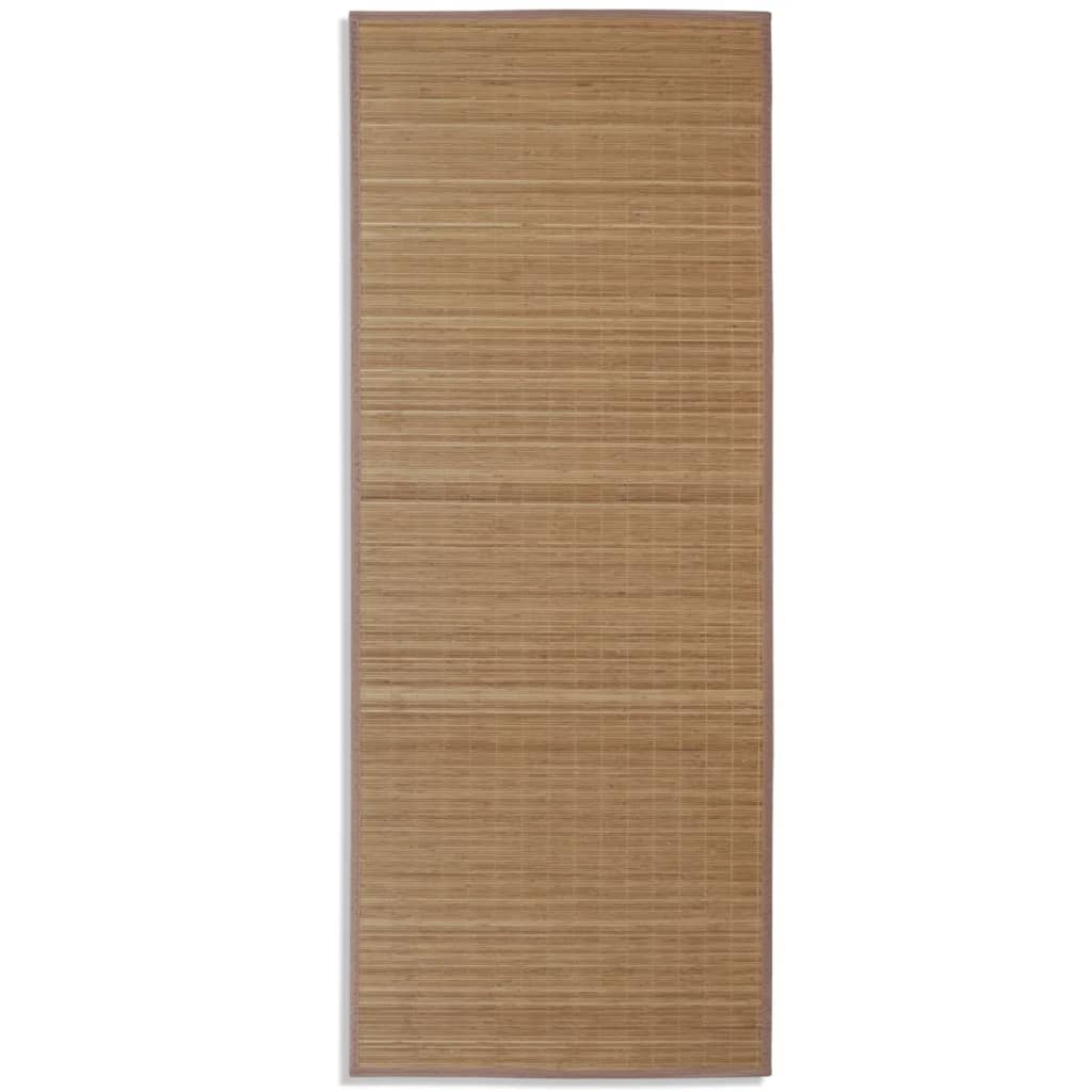 Tapis rectangulaire en bambou - marron, 80 x 200 cm - number 2.