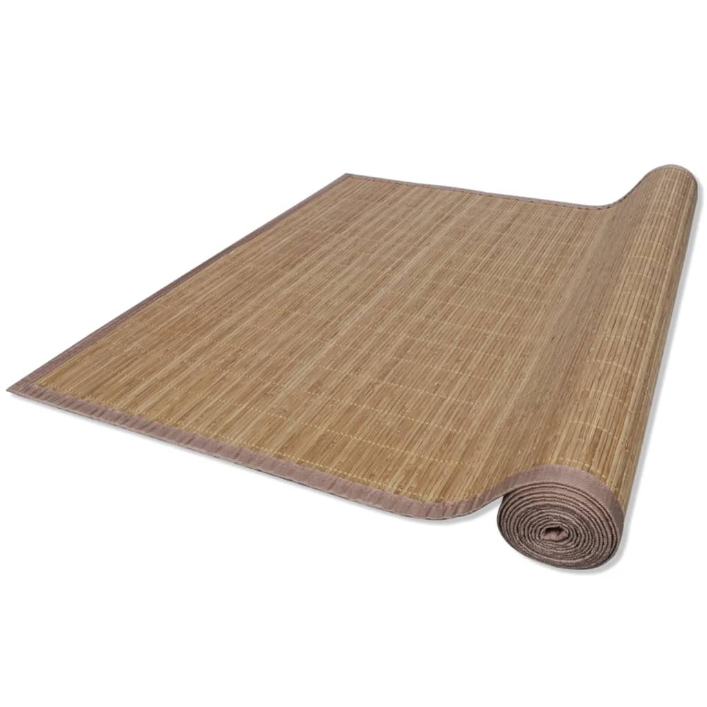 Tapis rectangulaire en bambou - marron, 80 x 200 cm - number 3.