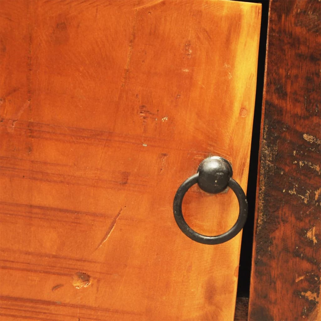 Tv-skab med 2 låger genbrugstræ vintagelook - number 10.