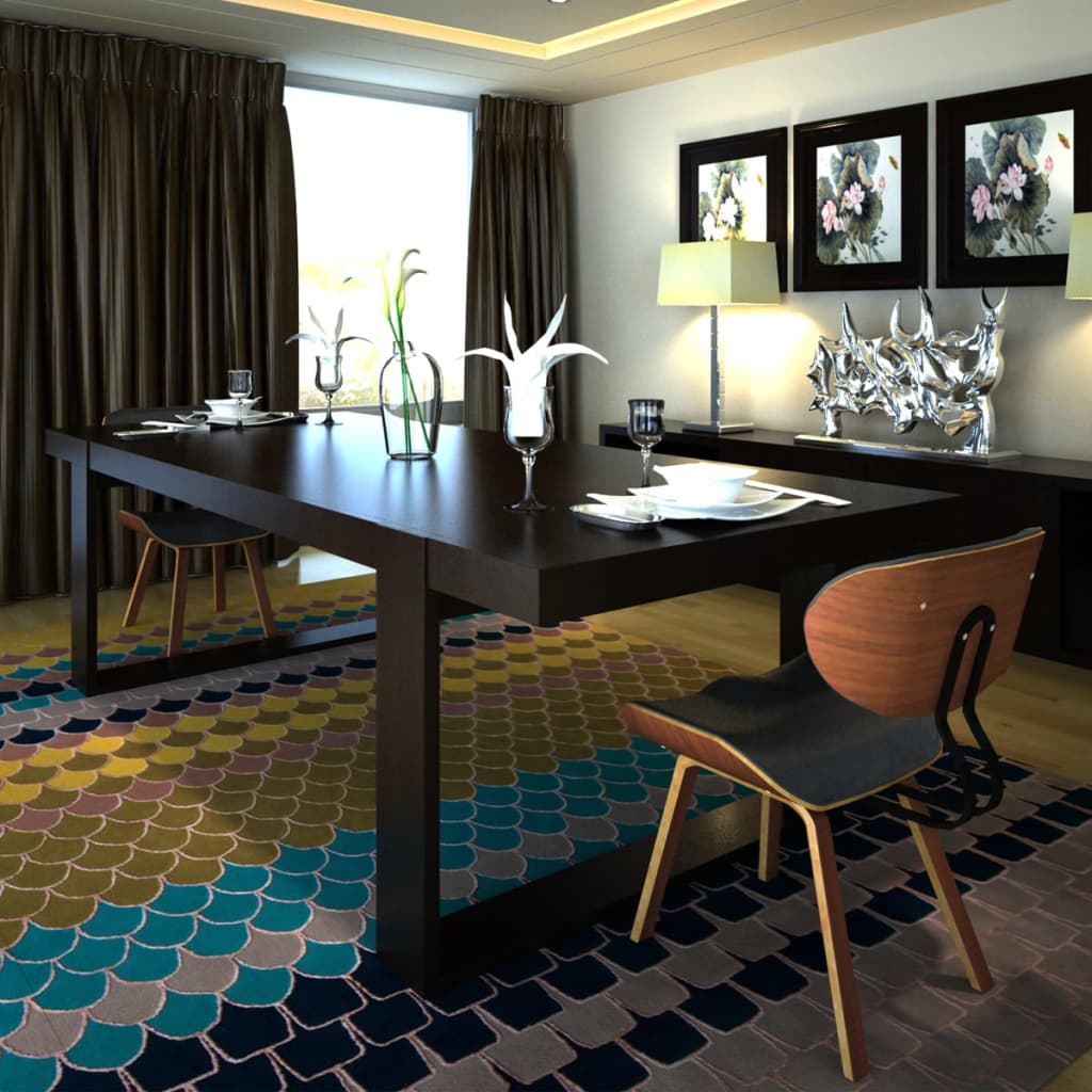 Krzesła do stołu jadalnego 2 szt. drewno gięte i skóra ekologiczna - number 1.