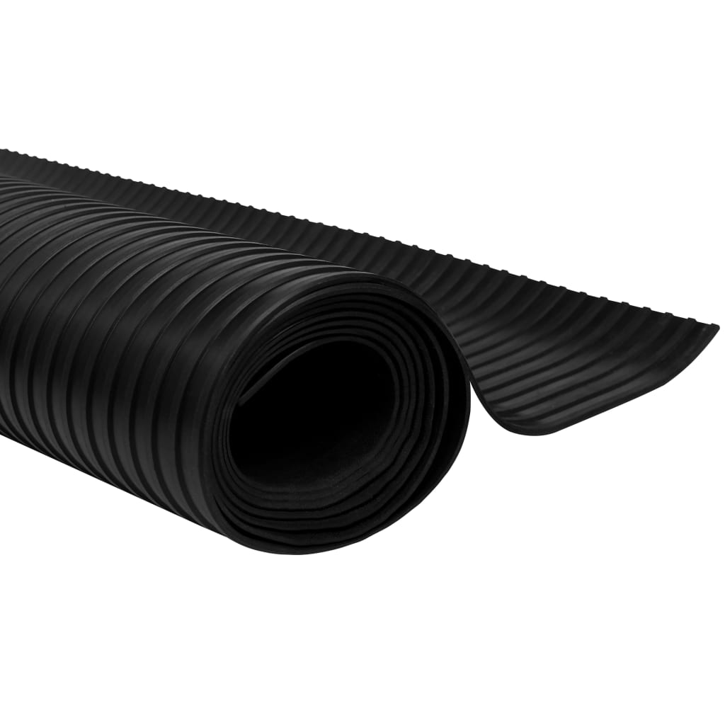 Gulvmåtte 5x1 m skridsikker gummi ribbet - 1 x 5 m, bredribbet, 1 - number 2.