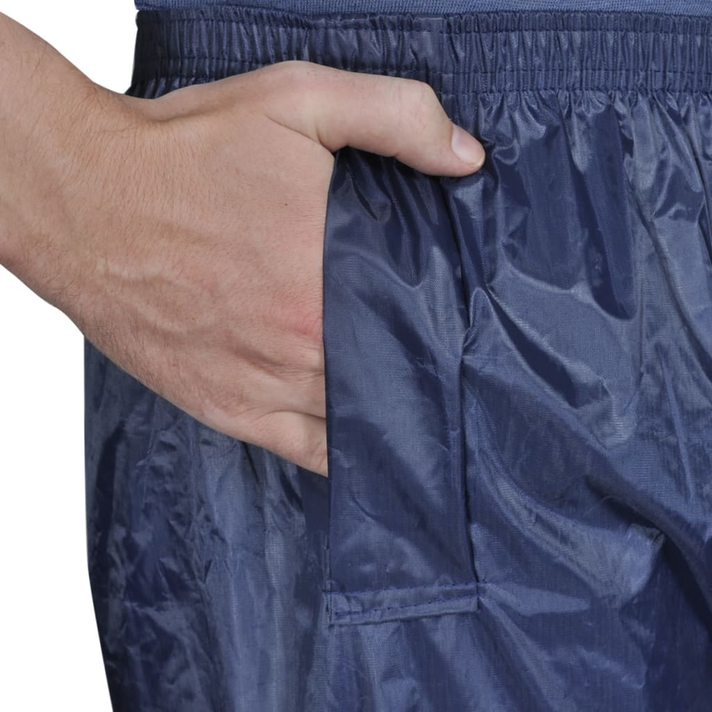Combinaison de pluie 2 pièces pour homme avec capuche - bleu, l - number 4.
