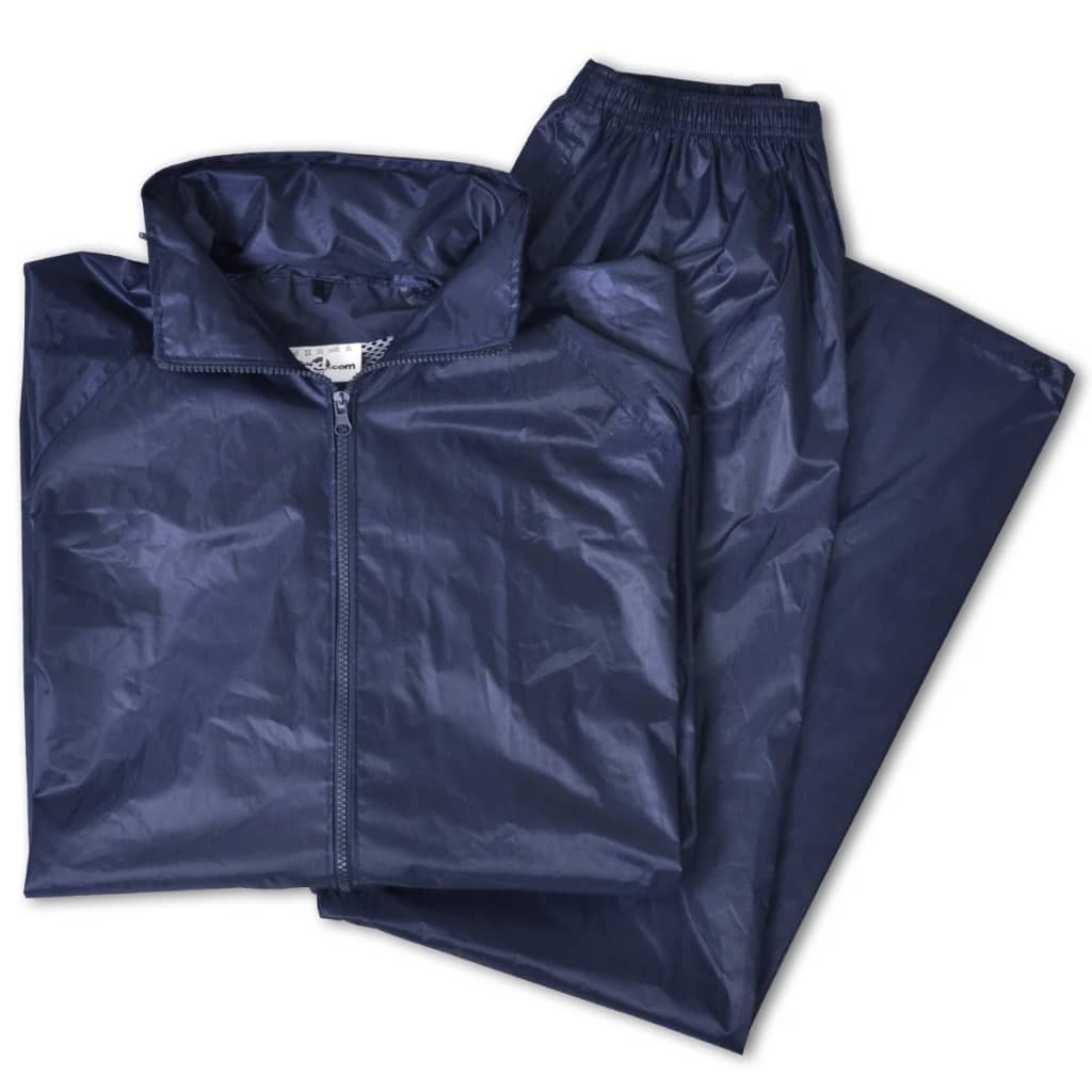 Combinaison de pluie 2 pièces pour homme avec capuche - bleu, l - number 5.