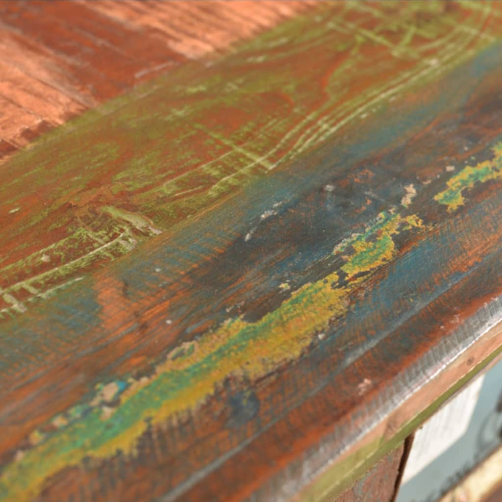 Skab med 4 skuffer massivt genbrugstræ - number 7.