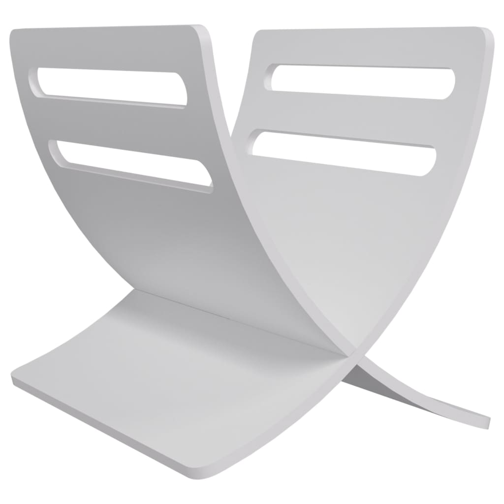 Stående magasinholder træ hvid - number 2.