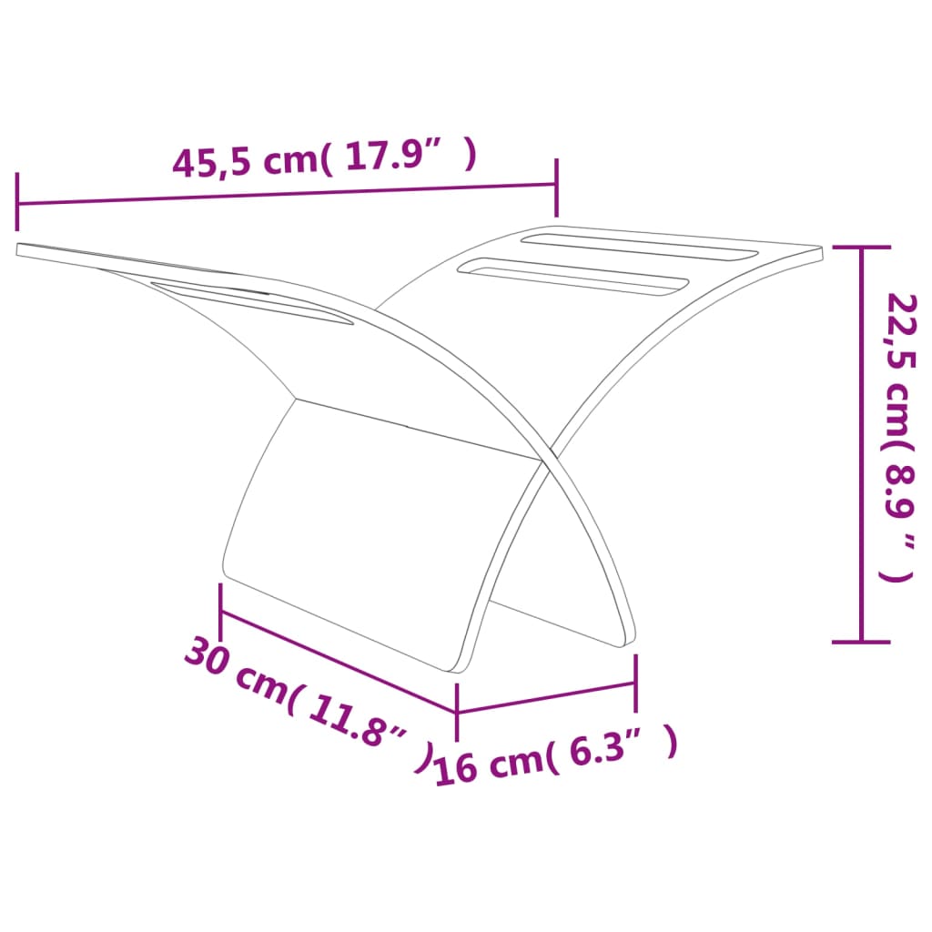 Stående magasinholder træ naturfarvet - number 11.
