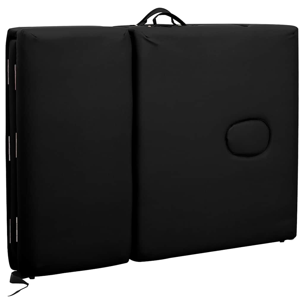 Massagetafel opvouwbaar 4 zones aluminium frame zwart - number 9.