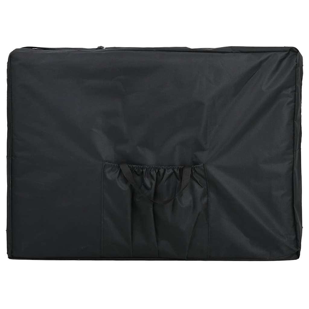 Cremefarvet sammenfoldeligt massagebord med aluminiumsstel,4 zoner - number 3.