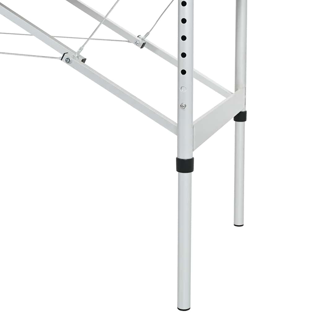 Cremefarvet sammenfoldeligt massagebord med aluminiumsstel,4 zoner - number 6.