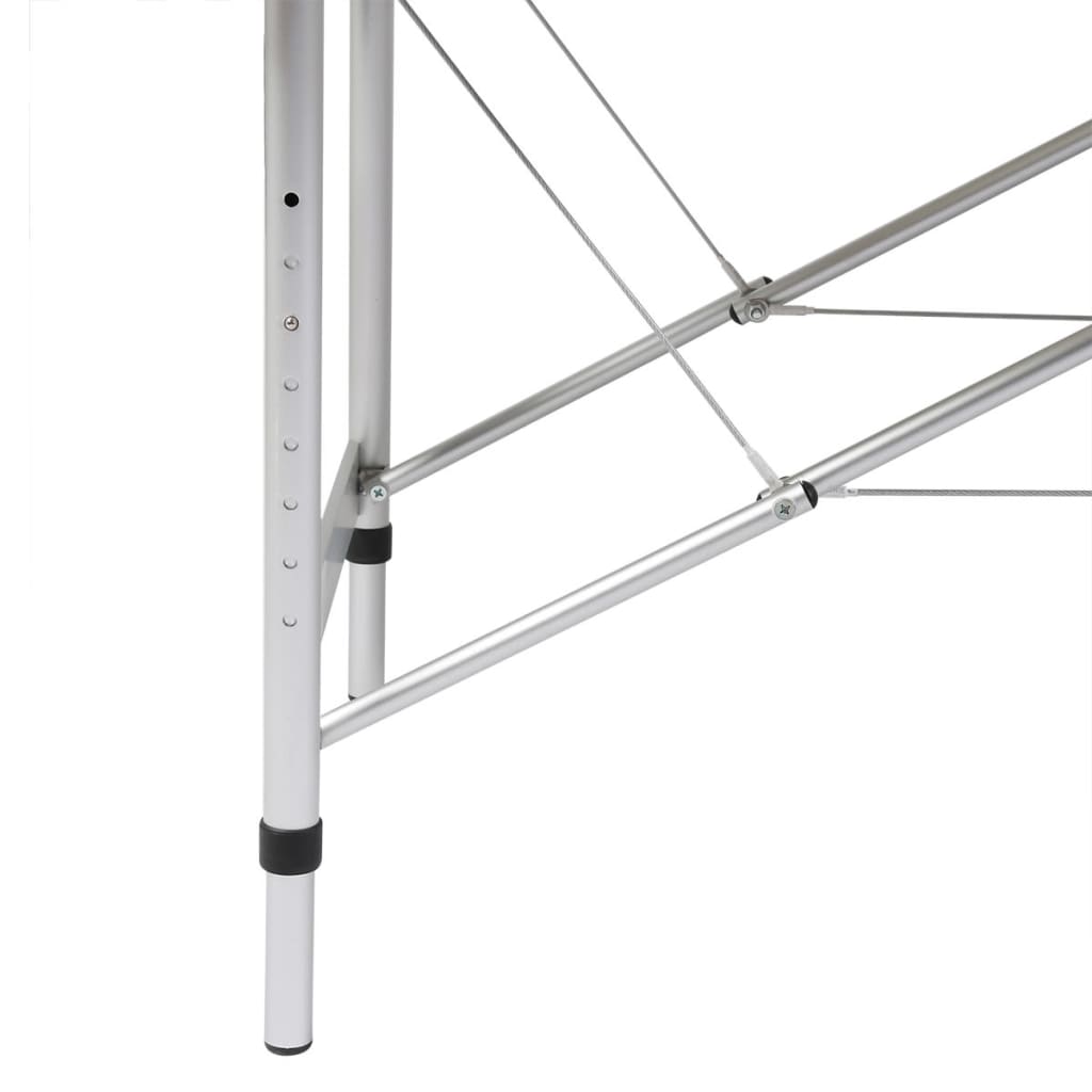 Cremefarvet sammenfoldeligt massagebord med aluminiumsstel,3 zoner - number 2.