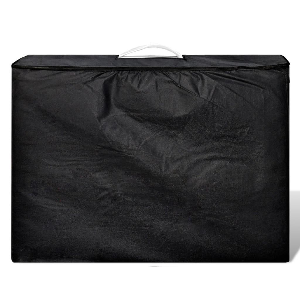 Cremefarvet sammenfoldeligt massagebord med aluminiumsstel,3 zoner - number 5.