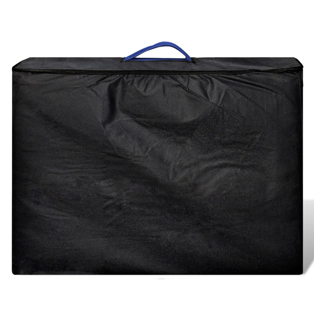 Sammenfoldeligt massagebord med træstel 2 zoner - blå - number 2.