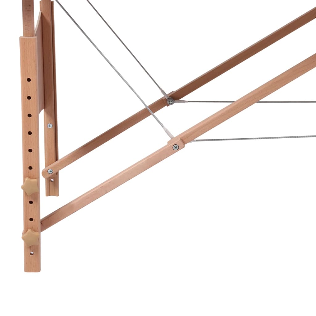 Sammenfoldeligt massagebord med træstel 2 zoner - blå - number 4.