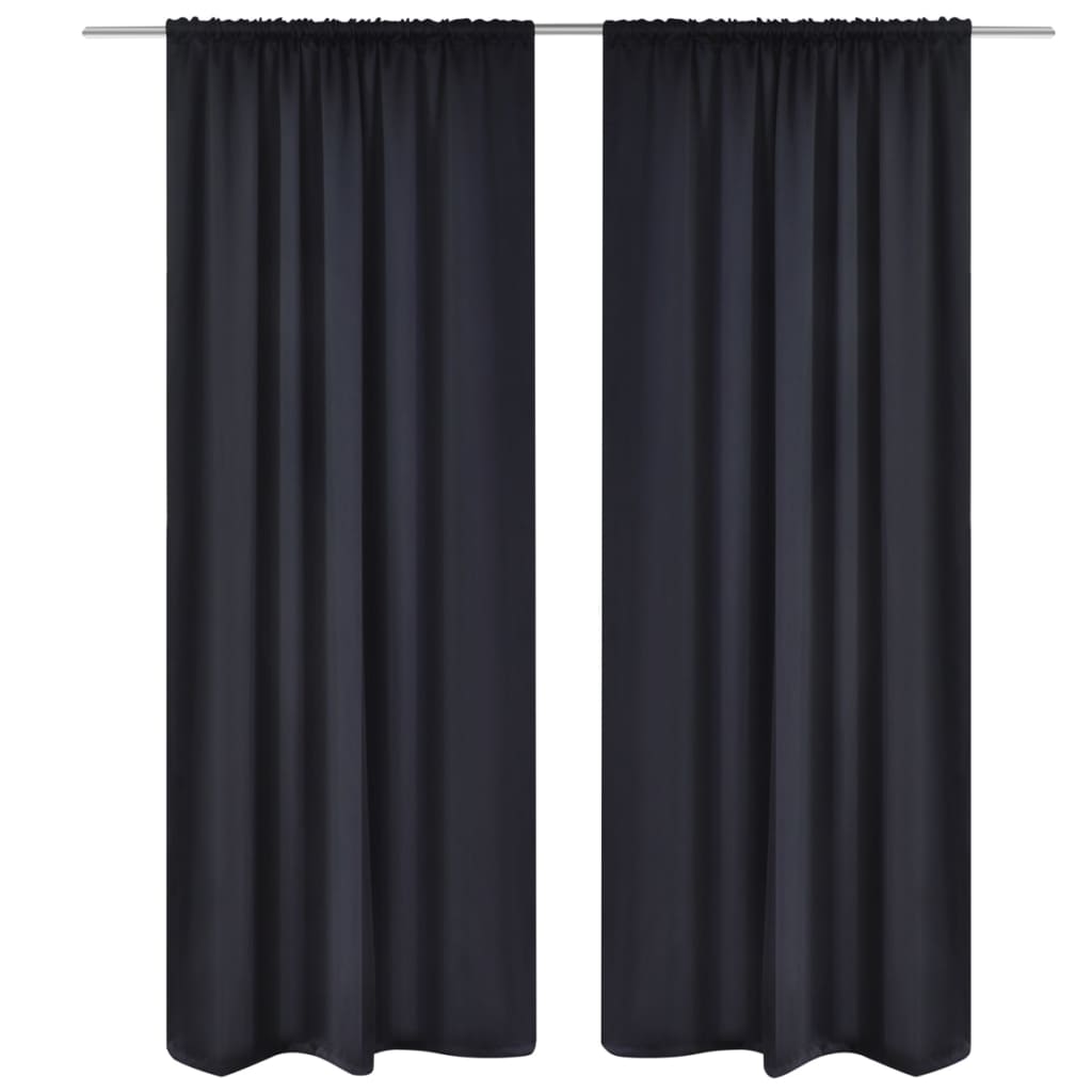 2 stk sort blackout gardiner 135 x 245 cm - number 1.