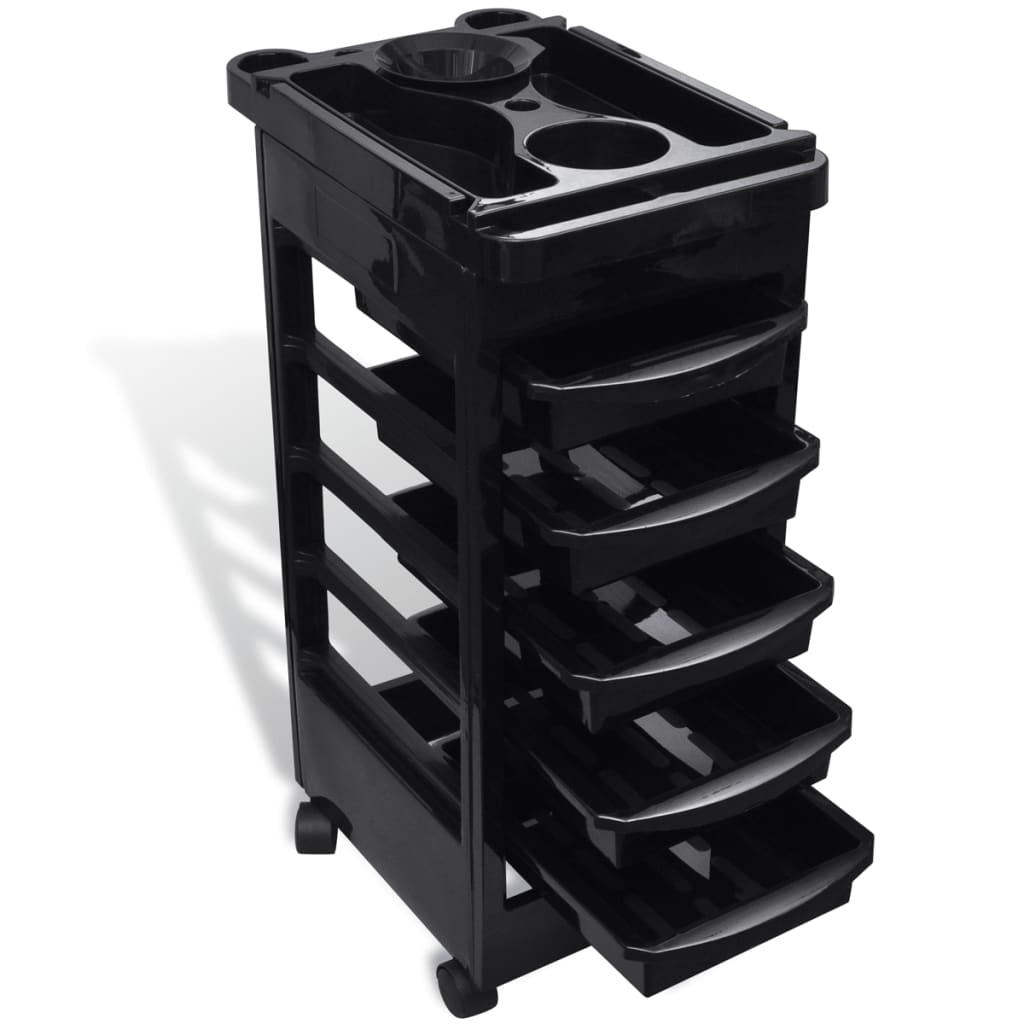 Plastiktrolley med hjul til frisørsaloner - number 1.