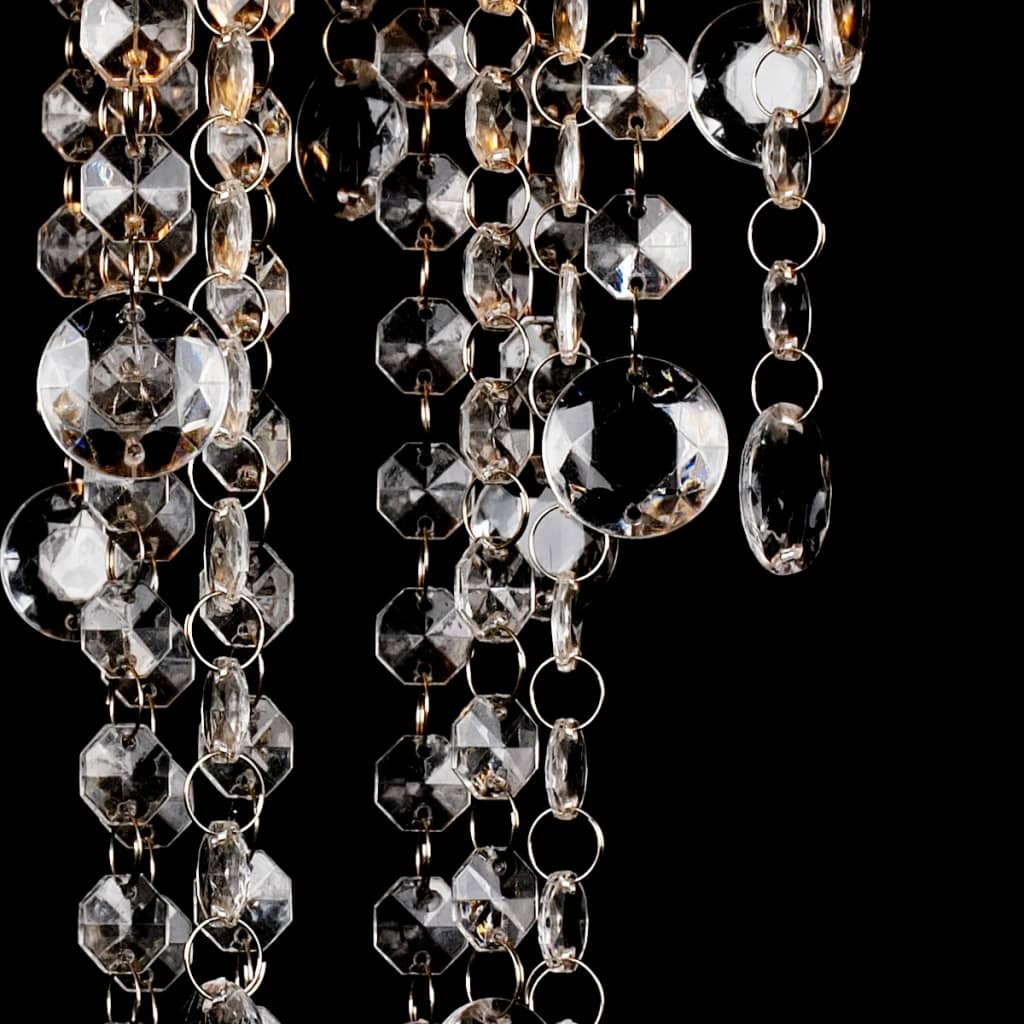 White metal ceiling lamp with crystal beads - number 3.
