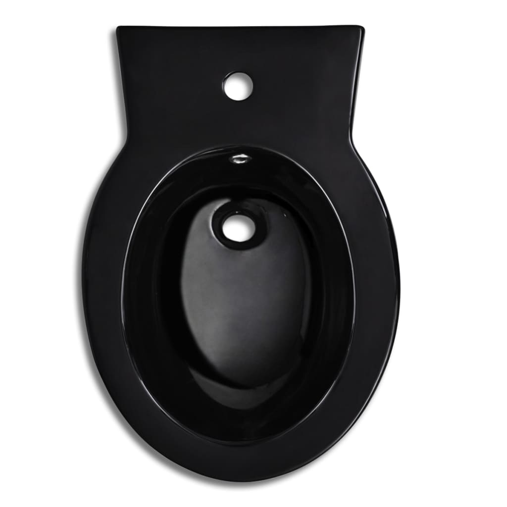 Ensemble wc et bidet en céramique noire - number 6.