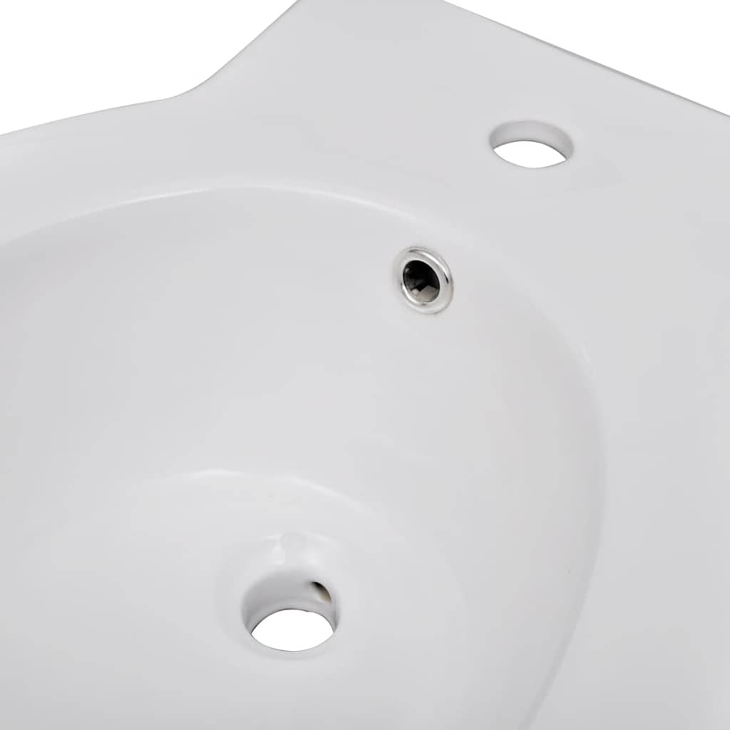 Ensemble de toilette et bidet en céramique blanche - number 9.
