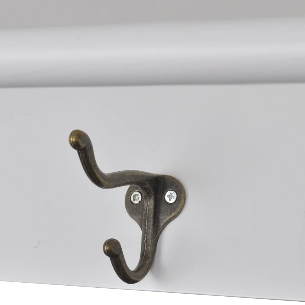 Køkkenskab med glaslåge væghængt træ hvid - number 7.