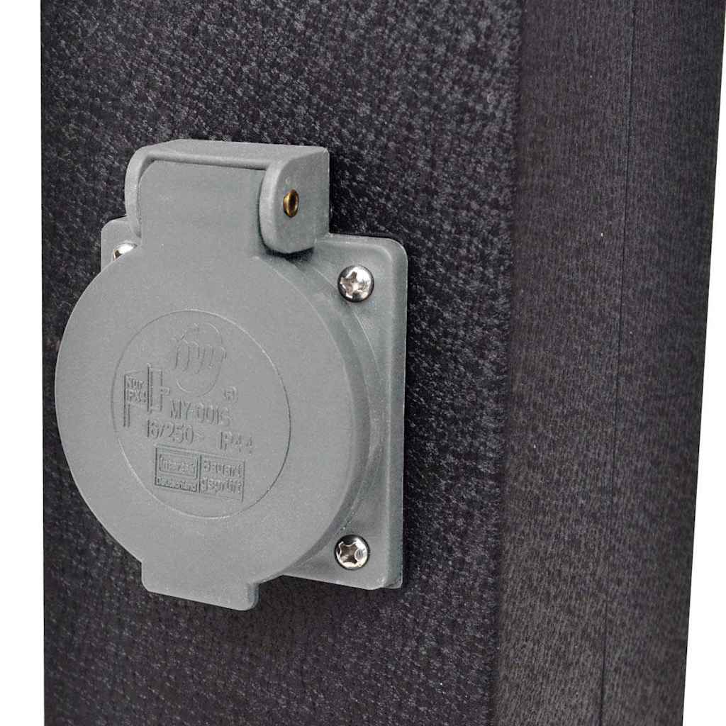 Sort kontaktsokkel med lampe til haven - number 5.