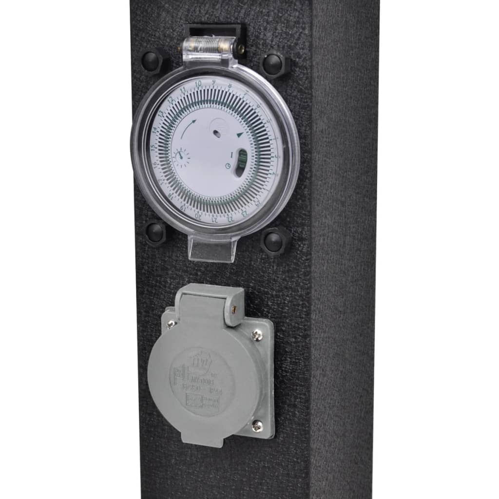 Sockets post för trädgården med timmar - svart, 1 - number 4.