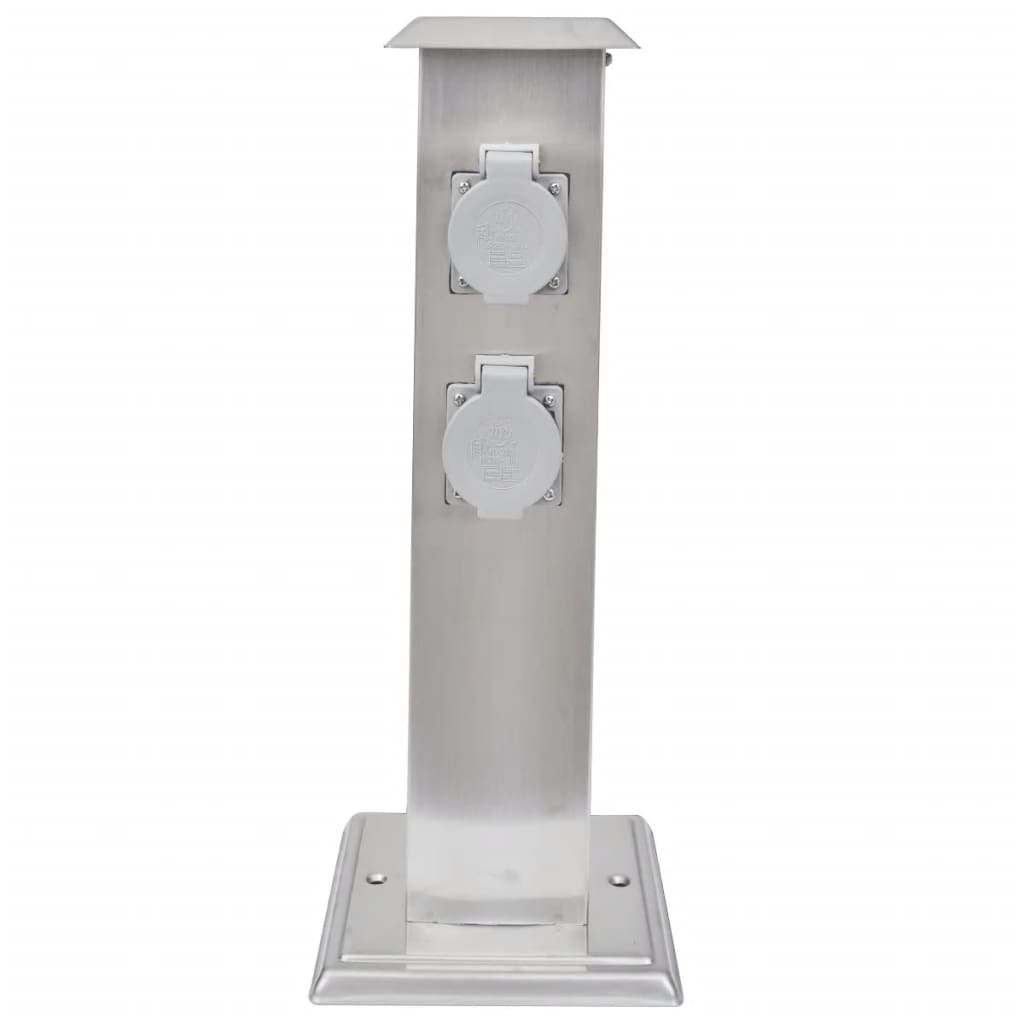 Udendørs stikkontaktstolpe rustfrit stål - number 2.