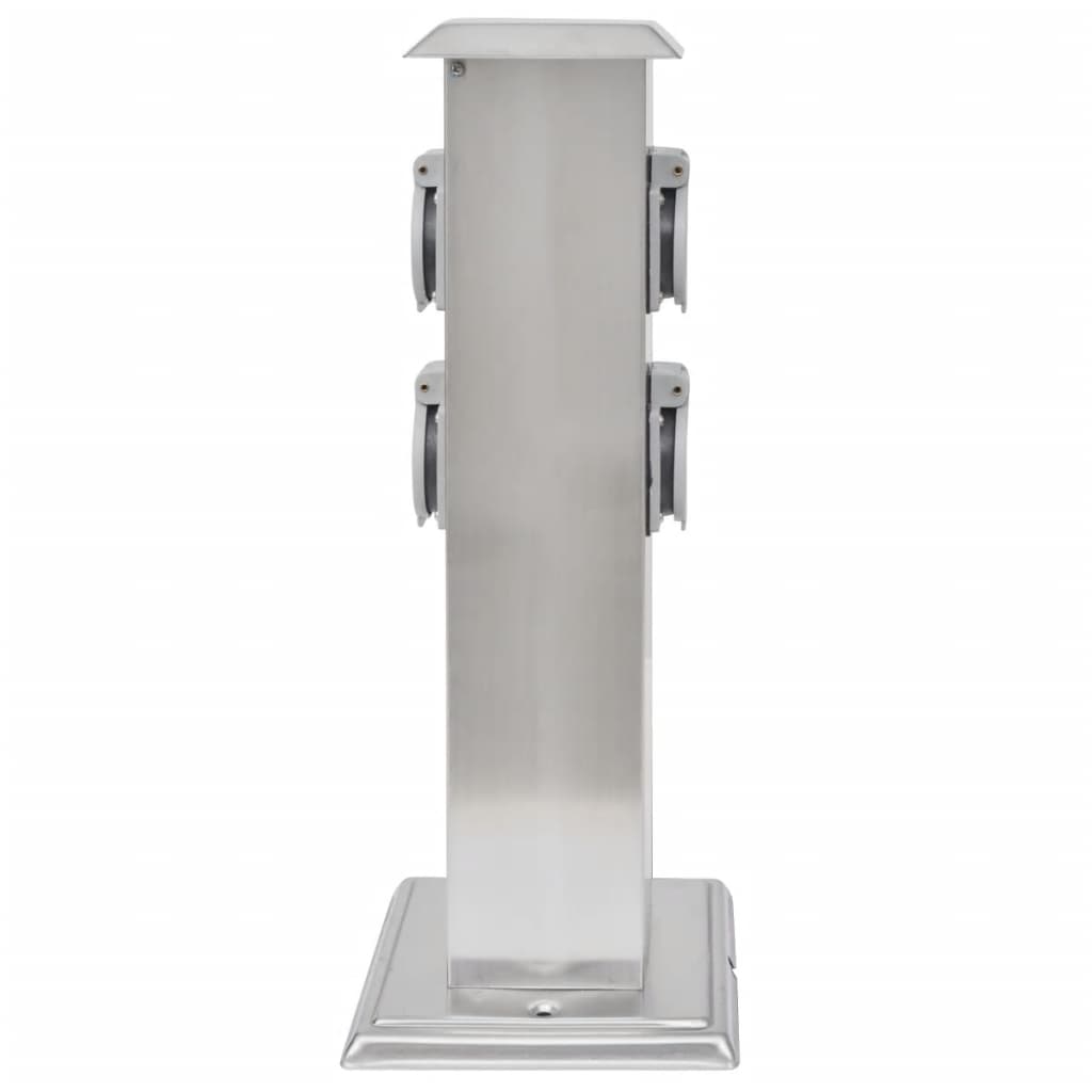 Udendørs stikkontaktstolpe rustfrit stål - number 4.