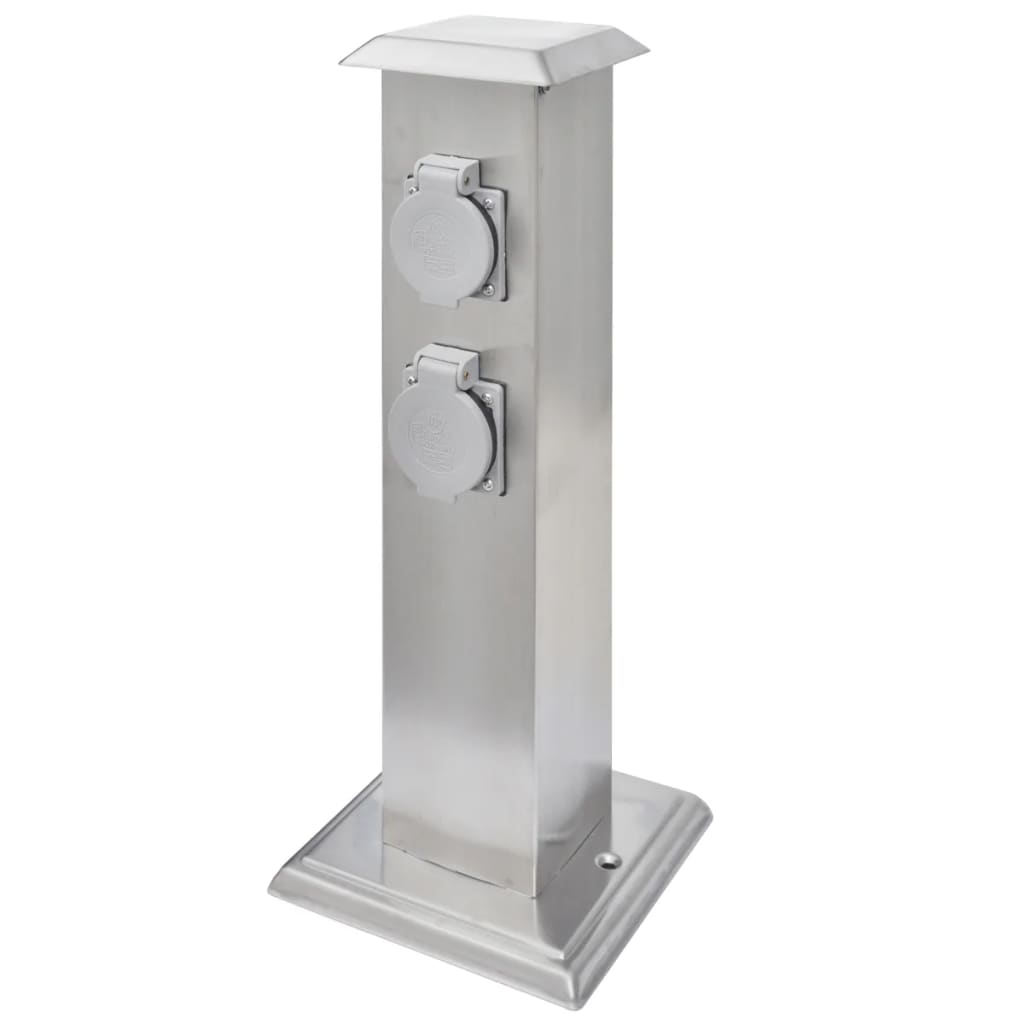 Udendørs stikkontaktstolpe rustfrit stål - number 3.