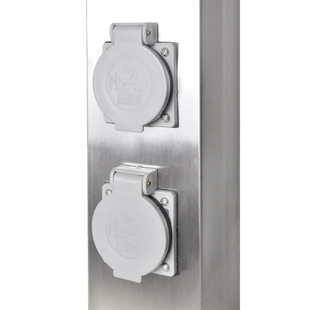 Udendørs stikkontaktstolpe rustfrit stål - number 5.