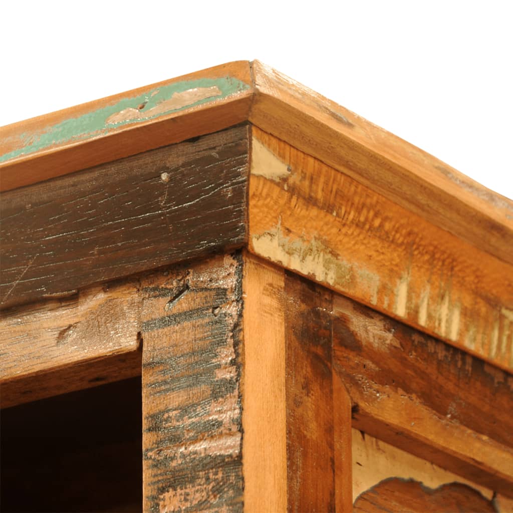 Bokhylle vintage stil massiv resirkulert tre - number 7.