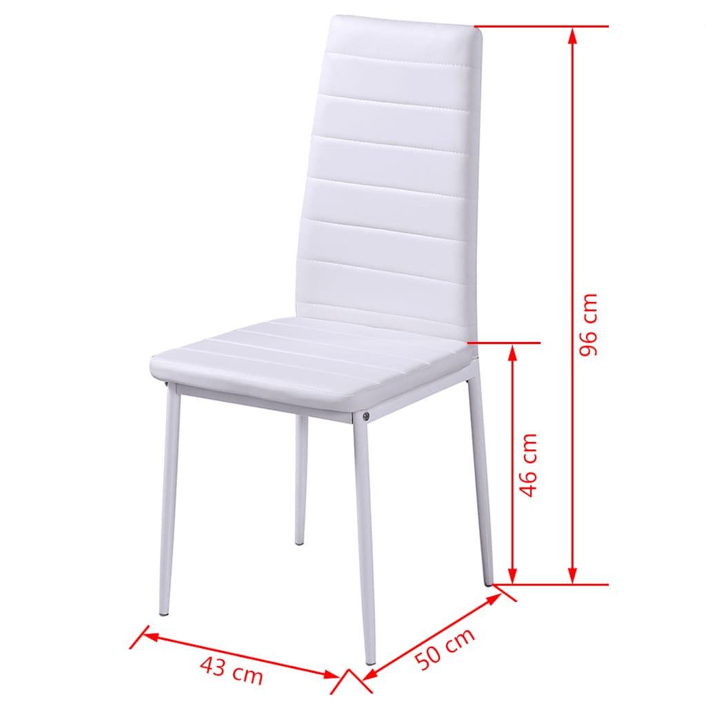 Blagovaonska stolna garnitura 7 dijelova crno-bijela - number 6.