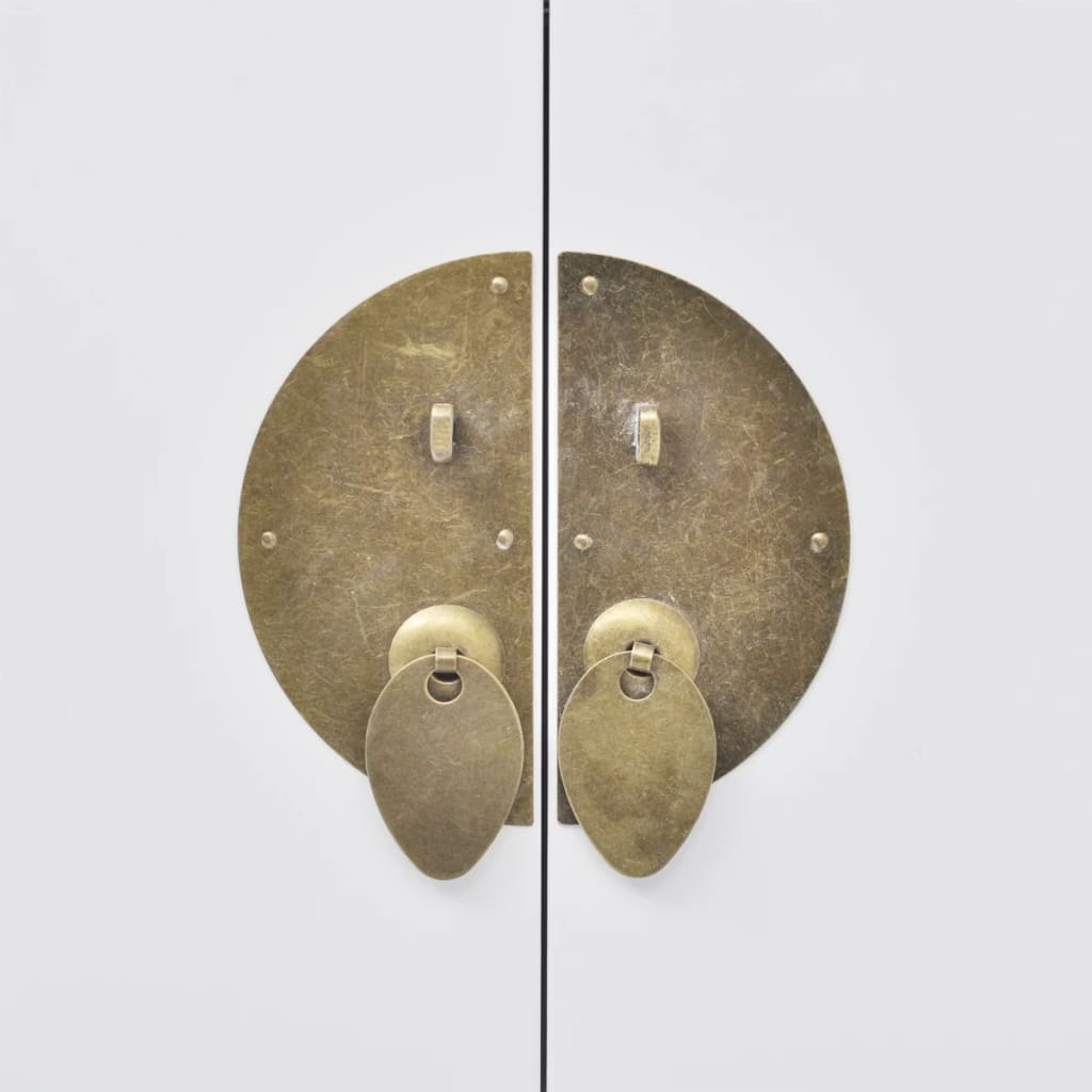 Skænk kinesisk stil massivt træ hvid - number 7.