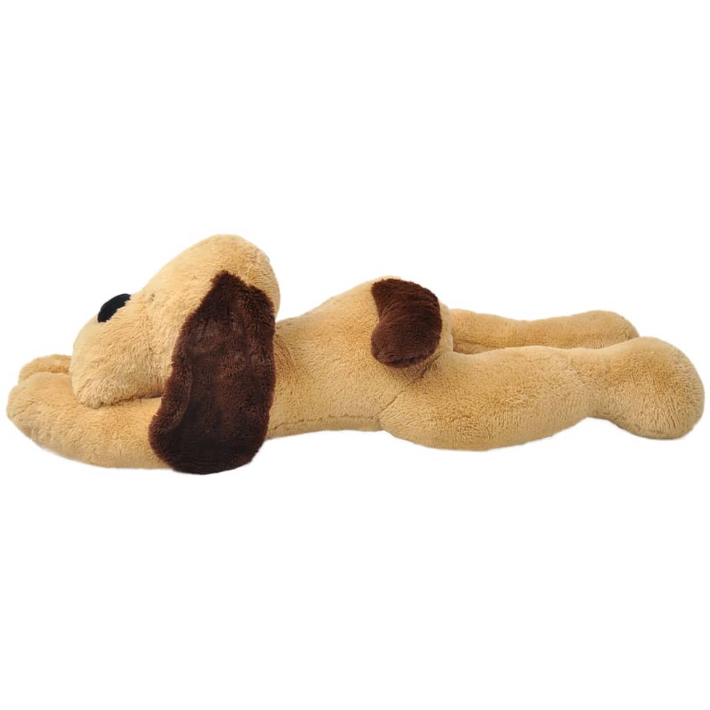 Toy chien chien en peluche tissu marron - 80 cm - number 3.