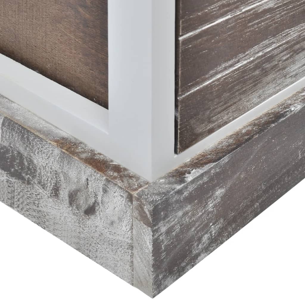 Nattbord skap 2 stk. brun og hvit - number 7.