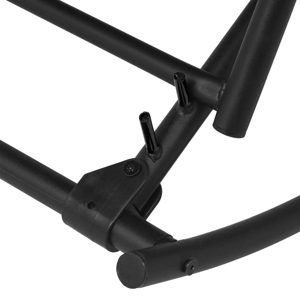 Stolica za ljuljanje za vrt čelik i textilene black - number 6.