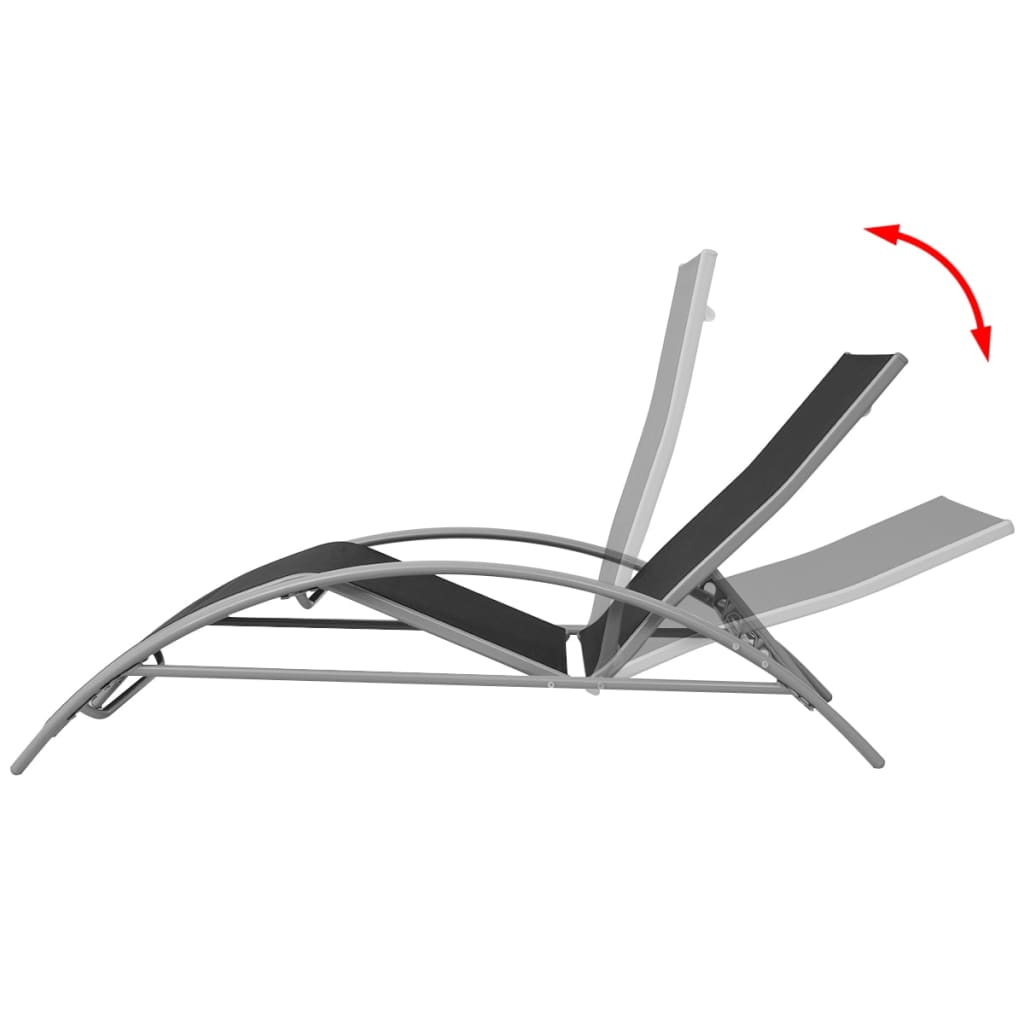 Liggestol aluminium sor - number 4.