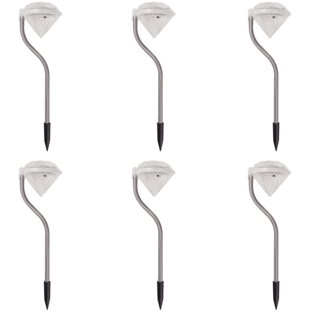 Soldrevne led-havelamper 6 stk. 9x7,8x29,5 cm - number 1.