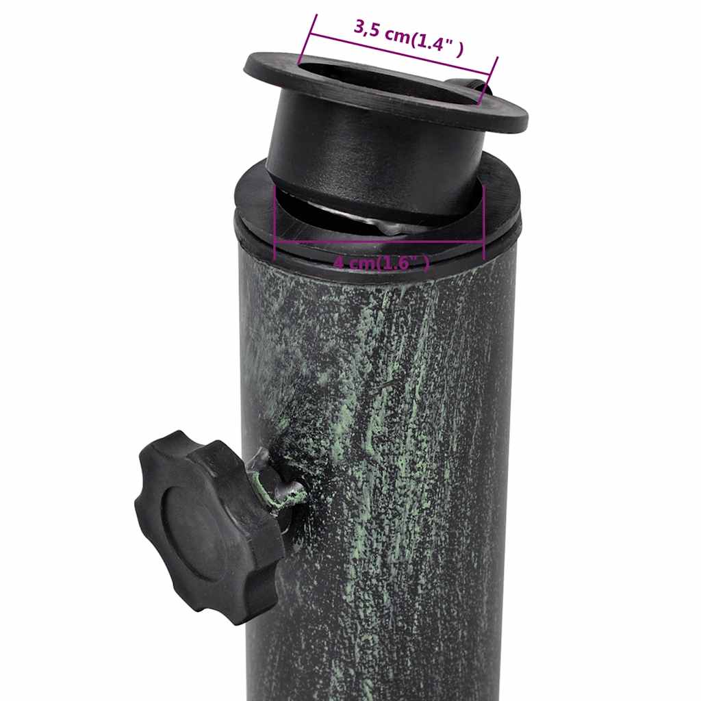 Parasolfod støbejern 12 kg 48 cm - sort og grøn, 48 x 48 x 32.5 cm, 1 - number 9.