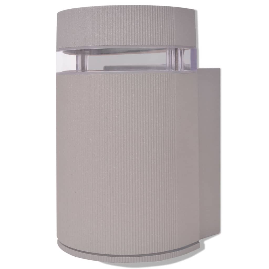 Outdoor semi-cylindrical wall lamp gray aluminium - number 2.