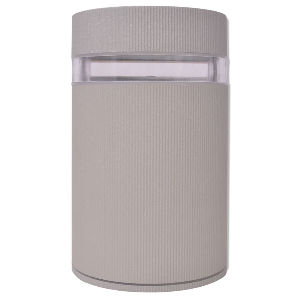 Outdoor semi-cylindrical wall lamp gray aluminium - number 3.