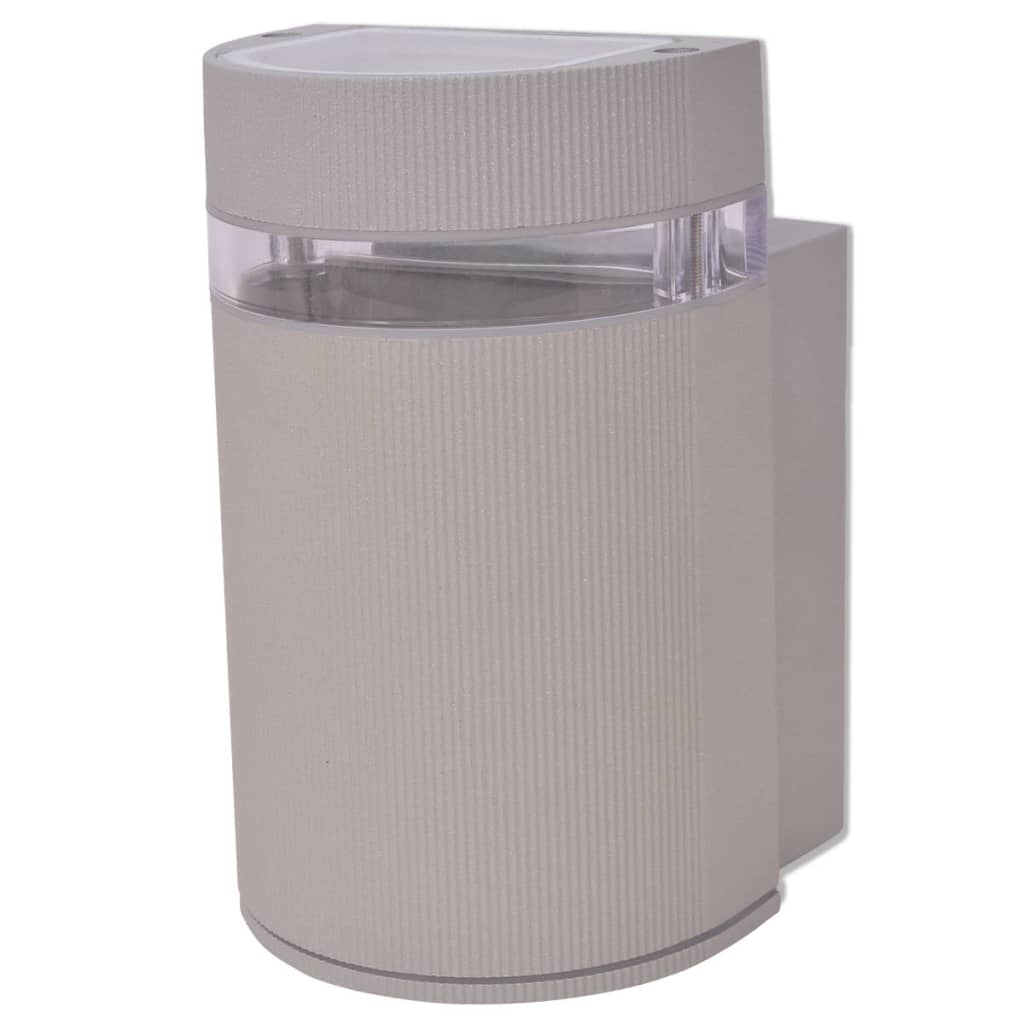 Outdoor semi-cylindrical wall lamp gray aluminium - number 4.
