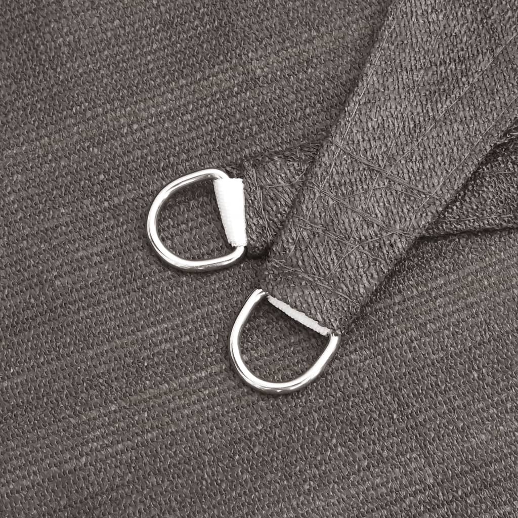 Solsejl hdpe trekantet 5x5x5 m antracitgrå - number 6.