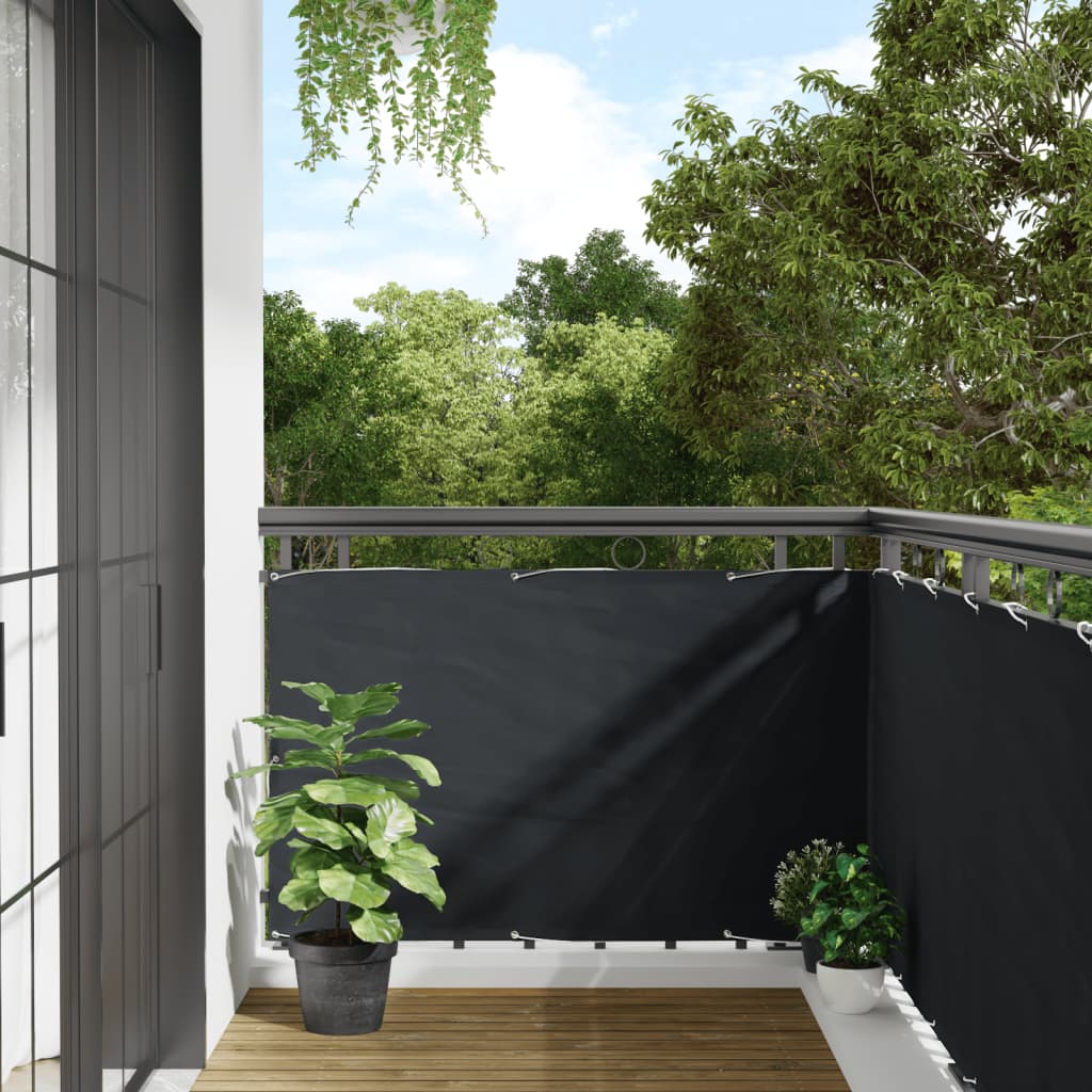 Balcony screen oxfoot fabric hdpe 90 x 400 cm anthracite grey - number 1.