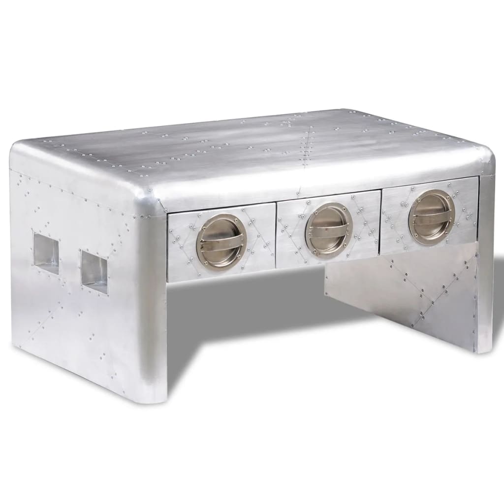 Sofabord med 3 skuffer vintage flyverstil - number 1.