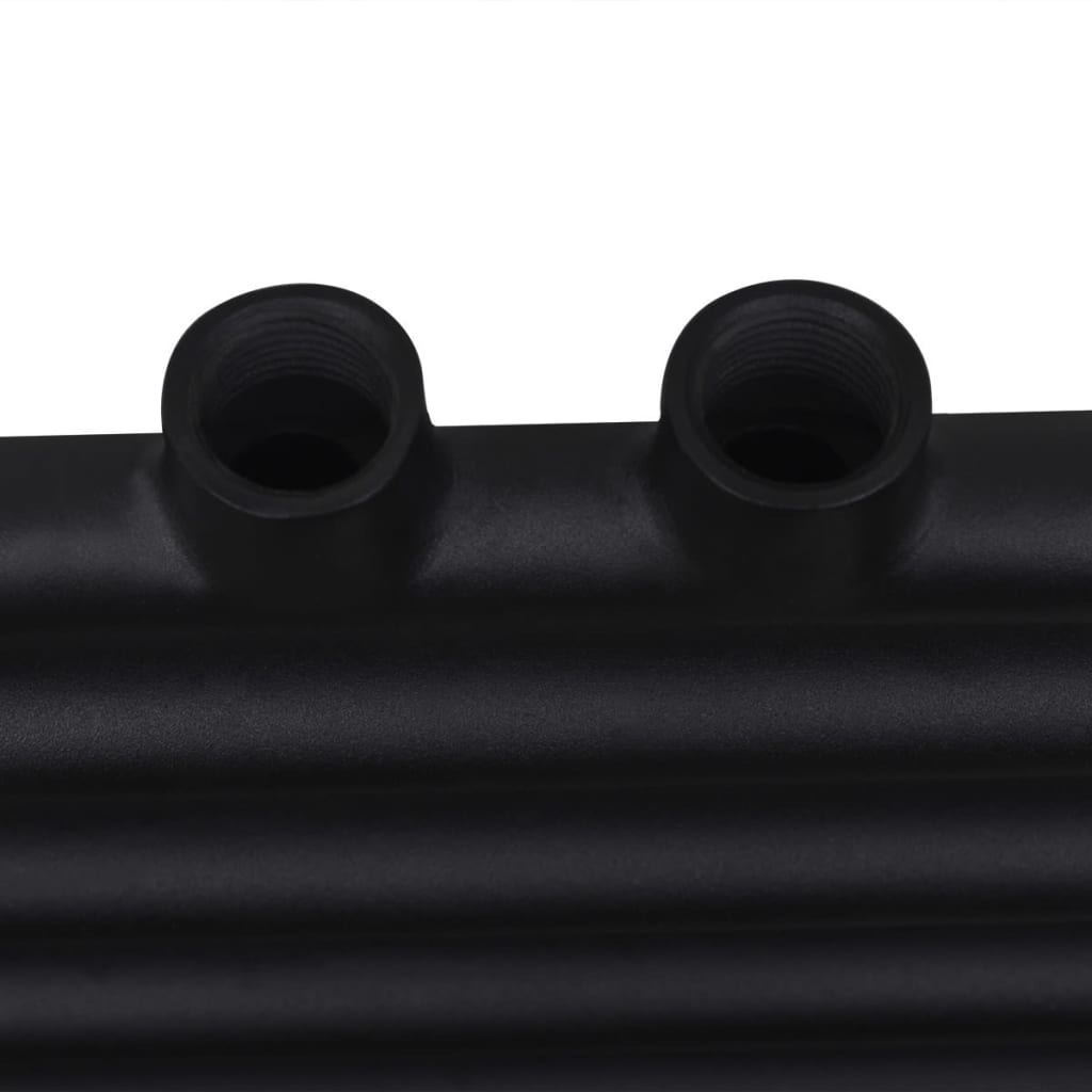 Håndklæderadiator 500x1160 mm centralvarme lige sort - number 7.