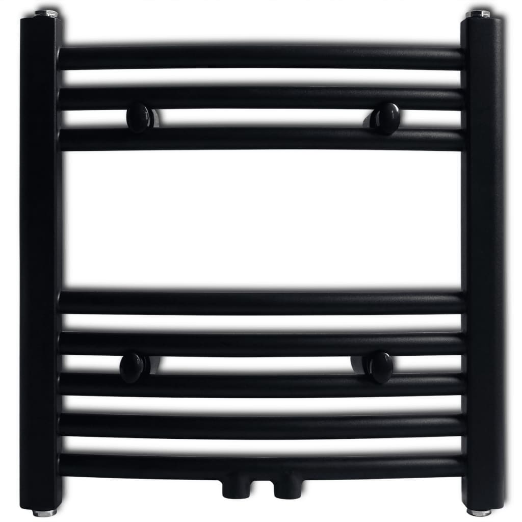 Towel radiator central heating curved - black, 480 x 480 mm, 1, curved - number 2.