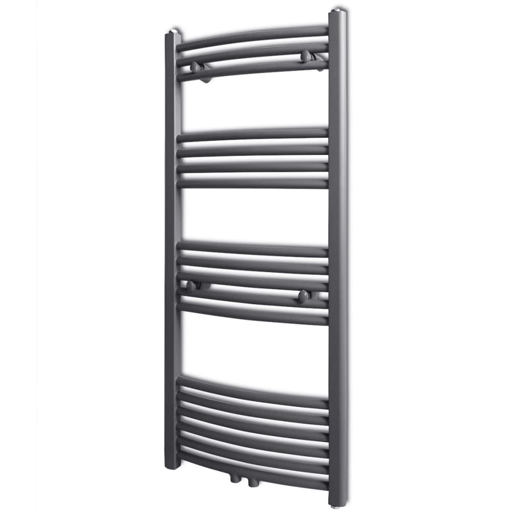 Håndklæderadiator centralvarme buet - grå, 500 x 1160 mm, 1, kurvet - number 1.